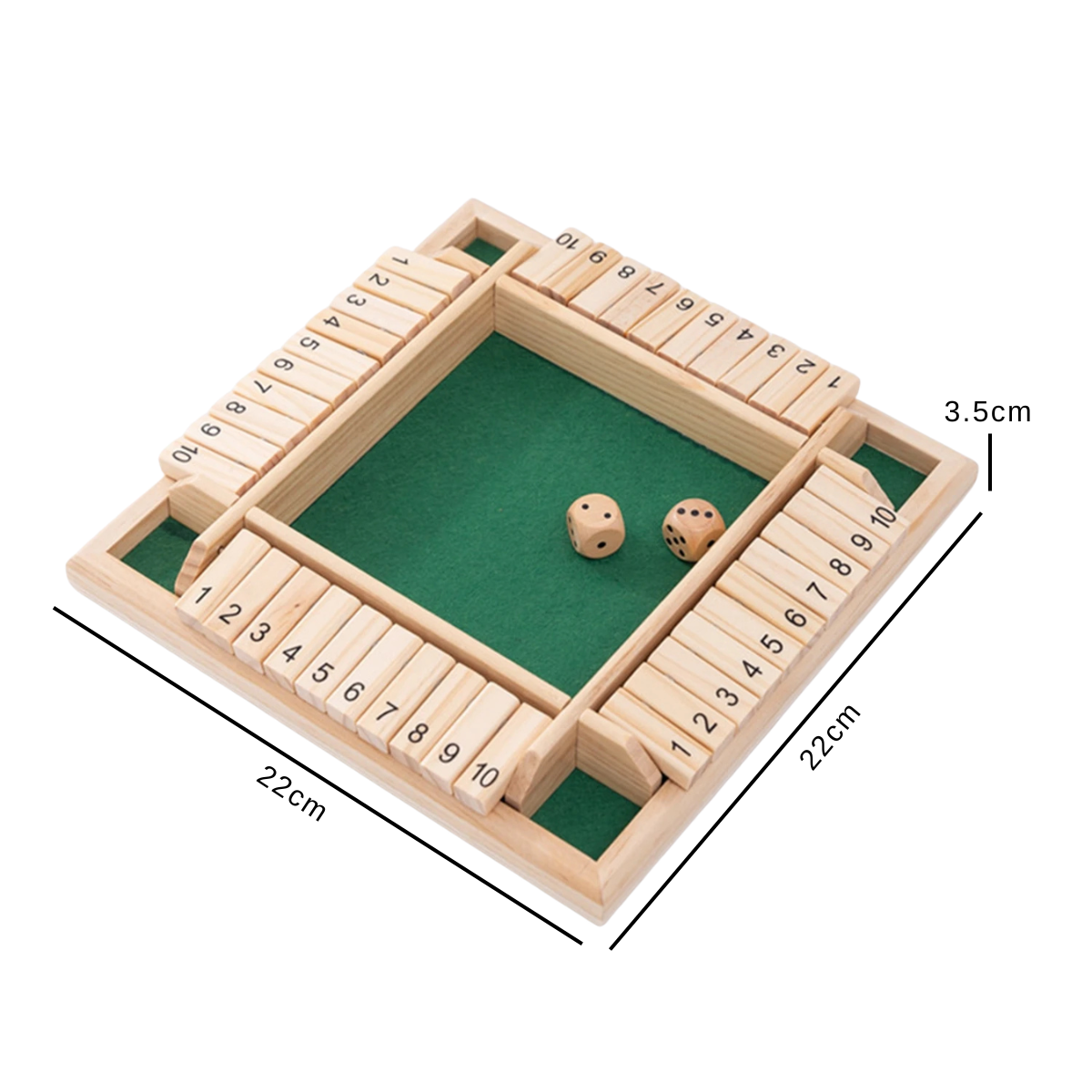 Wooden Shut The Box Dice Game - Learn Early Math Skills
