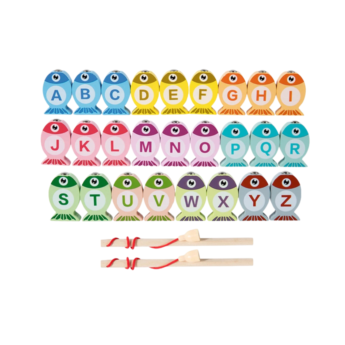 Wooden Magnetic Fishing Learning Set – Fun Way to Learn Numbers & Letters