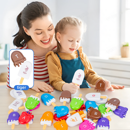 ABC Alphabet Ice Cream Matching Game (52pc)