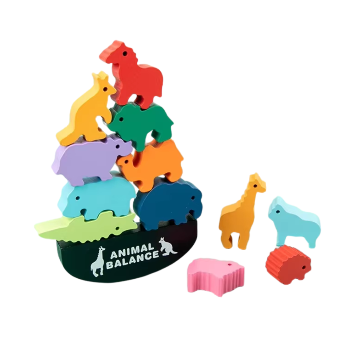 Montessori Wooden Animal Stacking Game