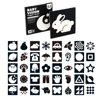 Black and White High-Contrast Visual Cards