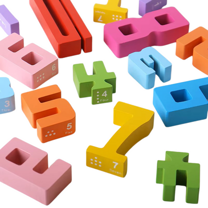 Wooden Counting Number Blocks (10 or 20 Block Set)
