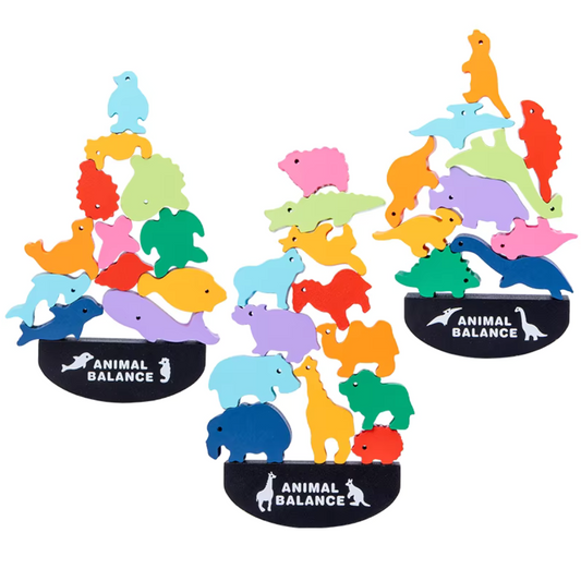 Montessori Wooden Animal Stacking Game