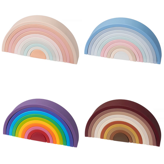 Silicone Rainbow Stacker (10pcs)