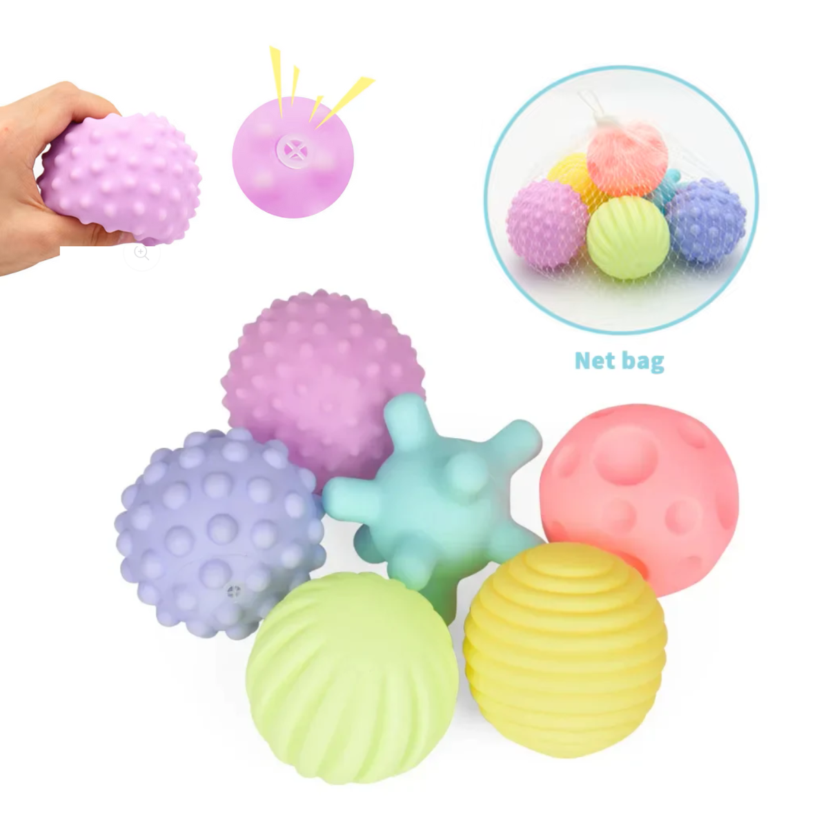 Montessori Sensory Balls (6pcs)