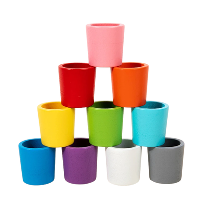 Montessori Wooden Colour Sorting Cups