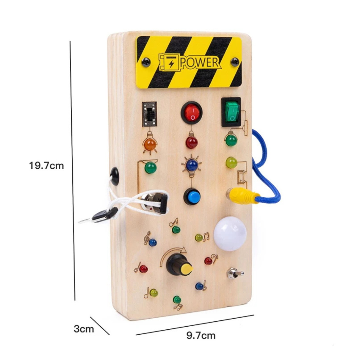 Montessori Wooden Light Up Busy Board