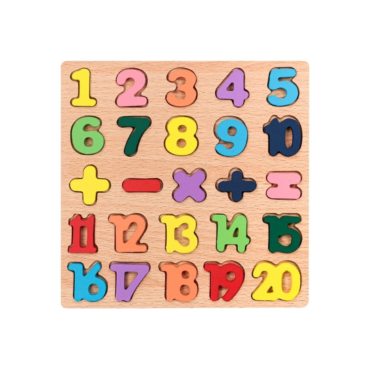 Montessori Wooden Number Puzzle Board