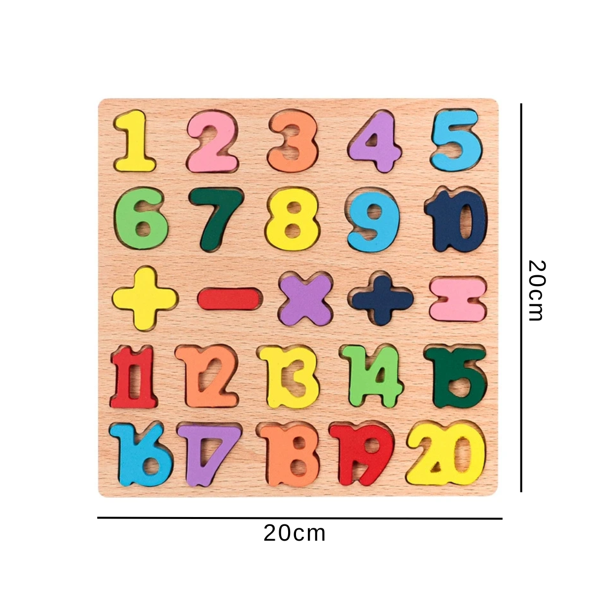 Montessori Wooden Number Puzzle Board
