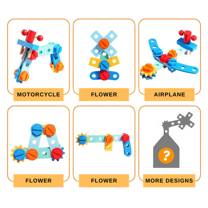 Montessori Wooden Toolbox Set for Toddlers - a STEM Learning Experience