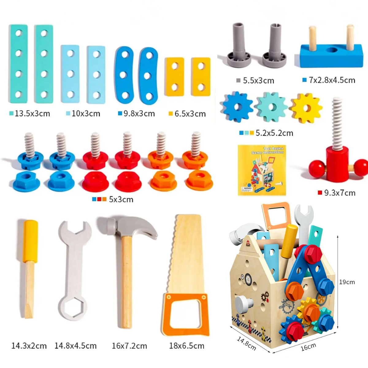 Montessori Wooden Toolbox Set for Toddlers - a STEM Learning Experience