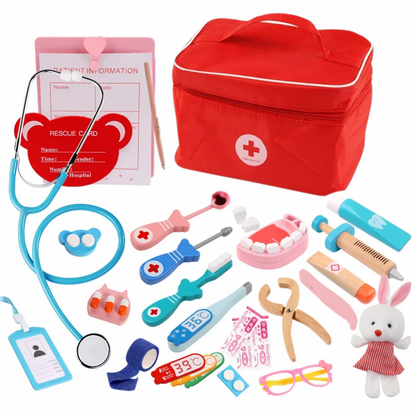 Montessori Wooden Pretend Doctor Playset