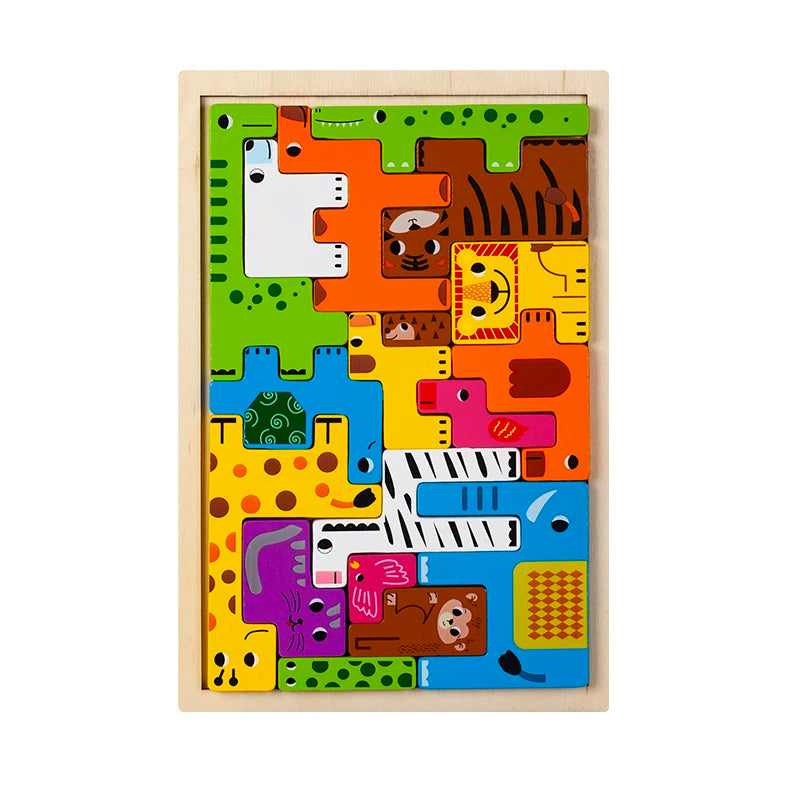 Montessori Wooden Animal Puzzle