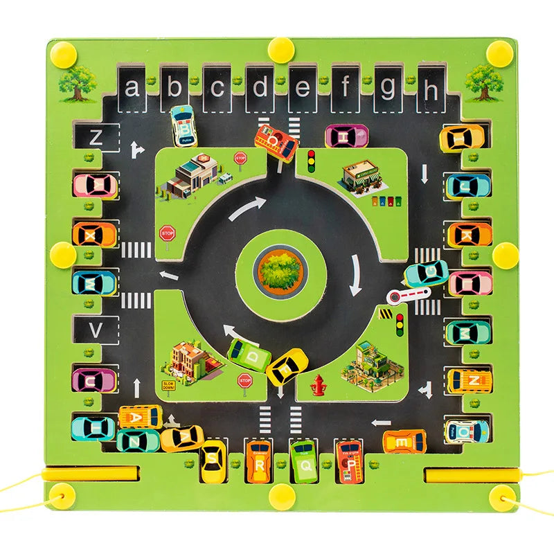 Magnetic Wooden Alphabet Roundabout Maze
