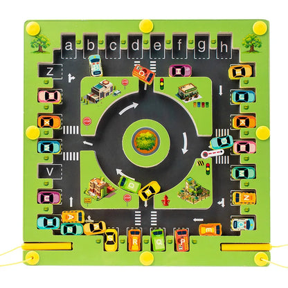 Magnetic Wooden Alphabet Roundabout Maze
