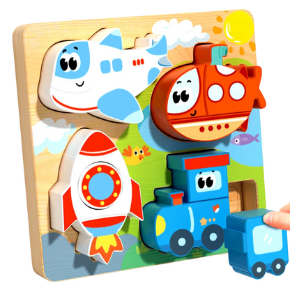 My First 3D Wooden Puzzle 4-in-1 Set