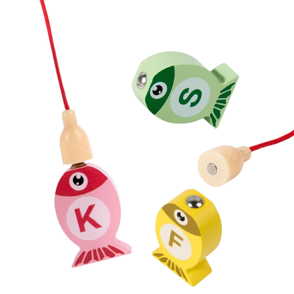 Wooden Magnetic Fishing Learning Set – Fun Way to Learn Numbers & Letters