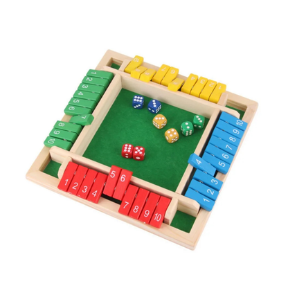 Wooden Shut The Box Dice Game - Learn Early Math Skills